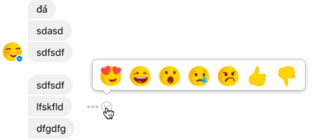 Screenshot of Facebook message