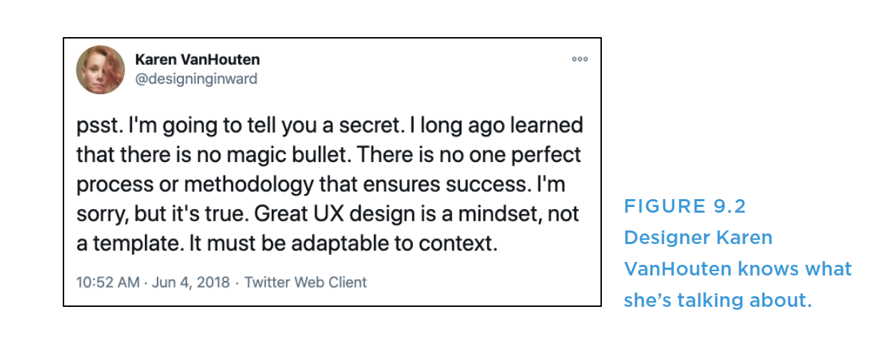 Tweet screenshot from conversational designer